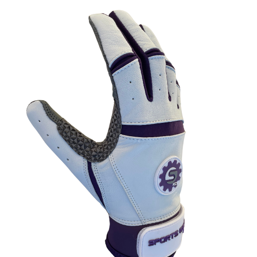 SG Batting Gloves - White/Purple - Original Cuff